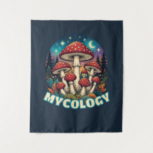 Enchanted Forest Mushroom Art Tapestry