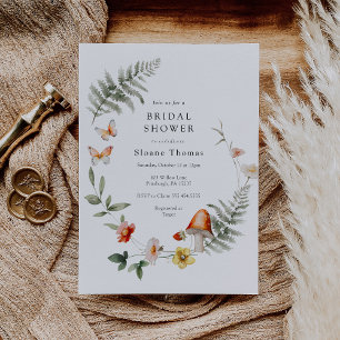 Enchanted Forest Mushroom Bridal Shower Invitation