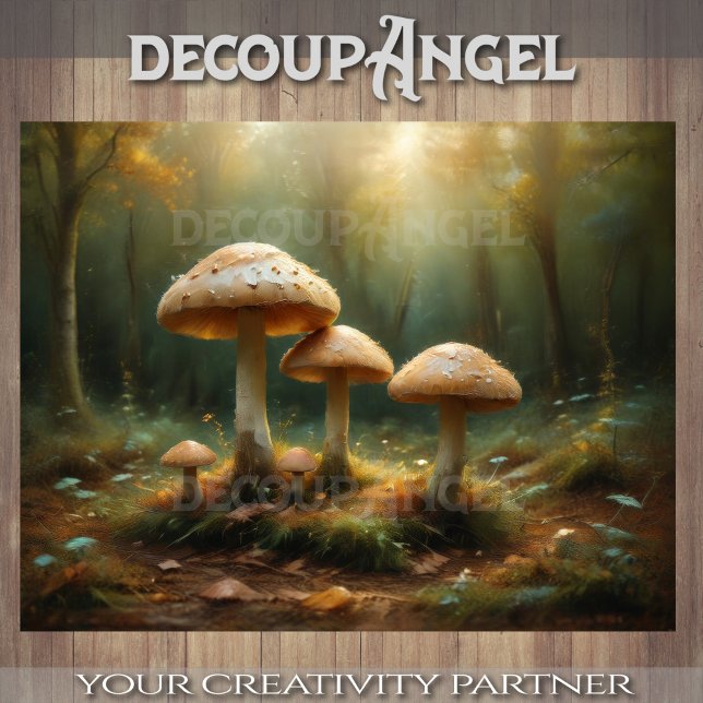 Enchanted Forest Mushrooms #1 Decoupage Tissue Paper (Creator Uploaded)