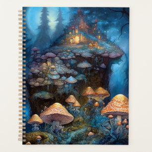 Enchanted Forest Mushrooms Castle Fantasy Art Planner