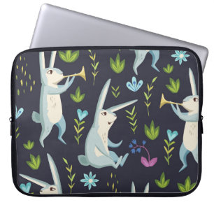 Enchanted Forest: Nature-Inspired Seamless Pattern Laptop Sleeve