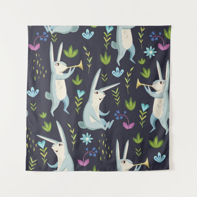 Enchanted Forest: Nature-Inspired Seamless Pattern Tapestry (Front)