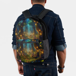 Enchanted Forest of Jugnu Lights Printed Backpack