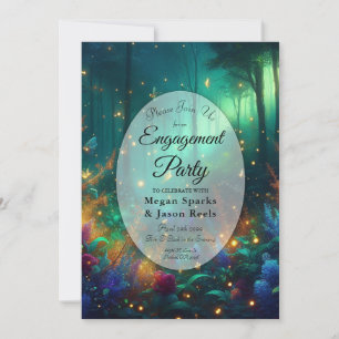 Enchanted Forest of Radiant Jewels Engagement  Invitation