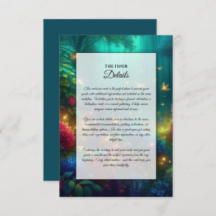Enchanted Forest of Radiant Jewels Wedding Enclosure Card