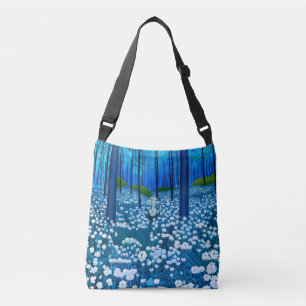 Enchanted Forest of White Wildflowers Crossbody Bag