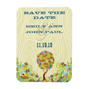 Enchanted Forest Patchwork Floral Fairy Tale Tree Magnet