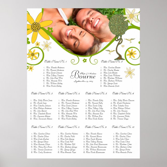 Enchanted Forest Patchwork Floral Fairy Tale Tree Poster (Front)