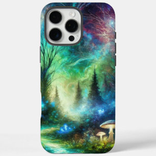 Enchanted Forest Path Glowing Mushrooms Cosmic Sky iPhone 16 Pro Max Case