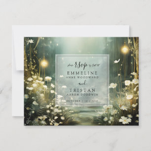 Enchanted Forest Path Of Flowers RSVP Card