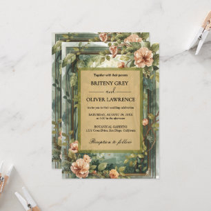 Enchanted Forest Path of Magical flower wedding    Invitation