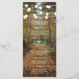 Enchanted Forest Path Wedding Slim Dinner Menu