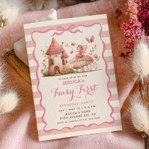 Enchanted Forest Pink Fairy First Birthday Party