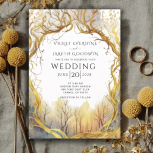 Enchanted Forest Portal Wedding Invitation
