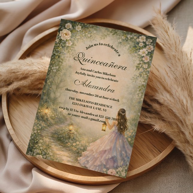 Enchanted Forest Princess Quinceañera Invitation (Creator Uploaded)