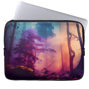Enchanted Forest Purple and Blue Laptop Case