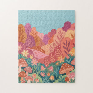 Enchanted Forest Puzzle – Pink & Orange