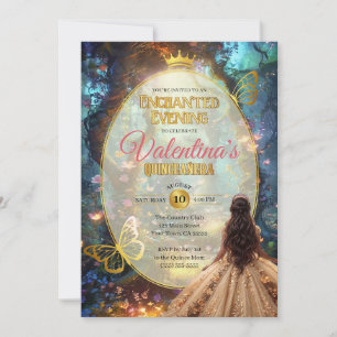 Enchanted Forest Quinceañera Invitation