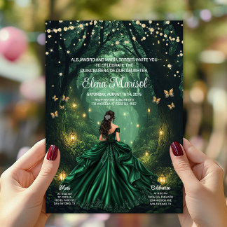 Enchanted Forest Quinceañera Invitation