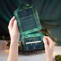 Enchanted Forest Romantic Woods Green Gold Wedding