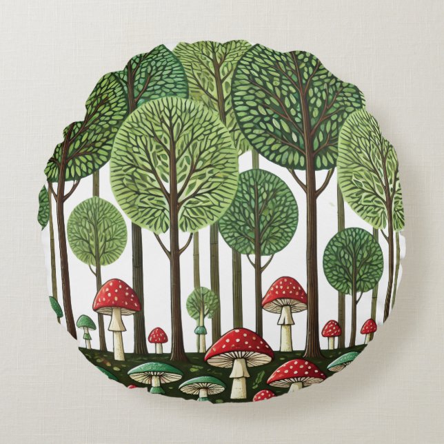Enchanted Forest Round Cushion (Front)