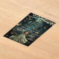 Enchanted Forest Sage Green Dress Quinceañera 16