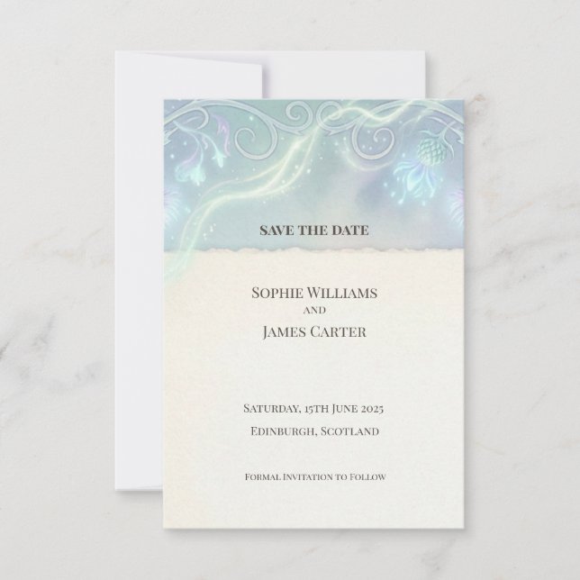 Enchanted Forest Save the Date Card (Front)