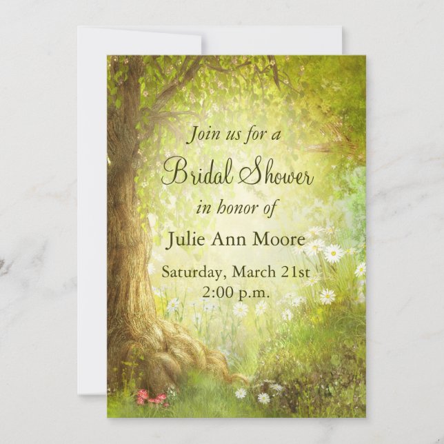 Enchanted Forest Scene Invitation (Front)