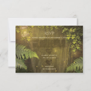 Enchanted Forest Secret Garden Dream Wedding RSVP Card