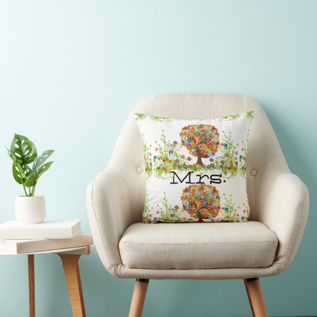 Enchanted Forest Side Branch Wedding Cushion (Chair)