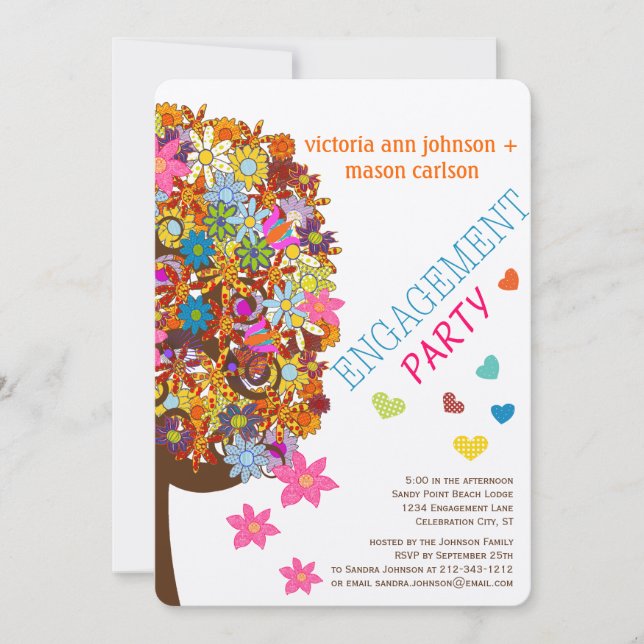 Enchanted Forest Side Branch Wedding Invitations (Front)