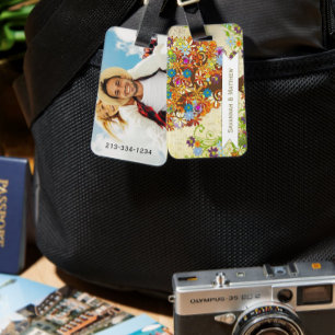 Enchanted Forest Side Branch Wedding Luggage Tag