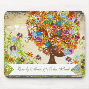 Enchanted Forest Side Branch Wedding Mouse Pad