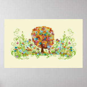 Enchanted Forest Side Branch Wedding Poster