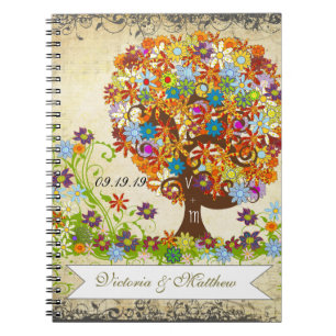 Enchanted Forest Side Branch Wedding Spiral Notebook