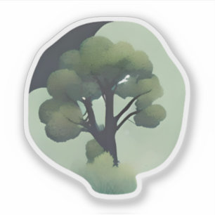 Enchanted Forest Silhouette – Tranquil Tree Art