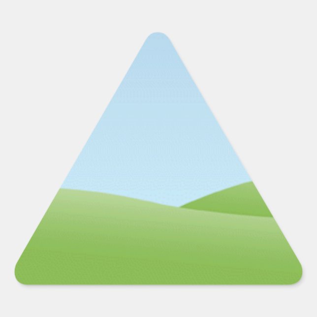 "Enchanted Forest Spring Green Nature Wall Art Triangle Sticker (Front)