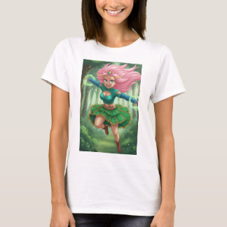 Enchanted Forest Sprint – Anime Fantasy Character  T-Shirt