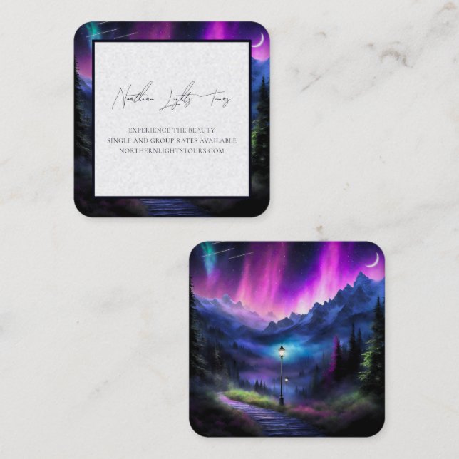 Enchanted Forest Square Business Card (Front/Back)