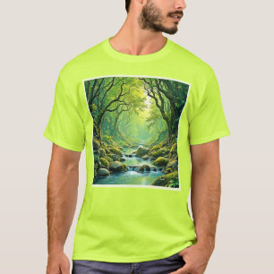 Enchanted Forest Stream Design T-Shirt