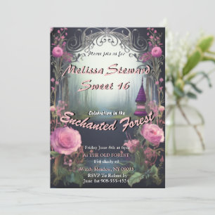 Enchanted Forest Sweet 16 Invitations