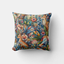 Enchanted Forest Tapestry of Wildlife and Floral