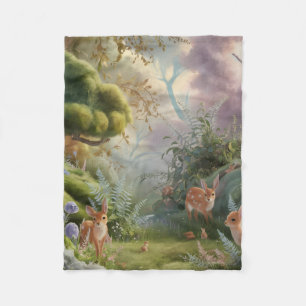 Enchanted Forest Textiles Fleece Blanket
