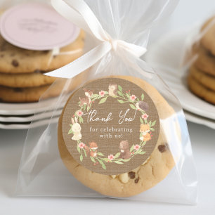 Enchanted Forest Thank You Classic Round Sticker