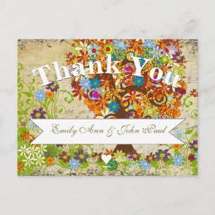 Enchanted Forest Thank You Wedding Postcard