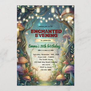 Enchanted Forest Theme Quince invitation
