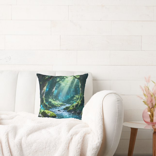 Enchanted Forest Throw Pillow (Couch)