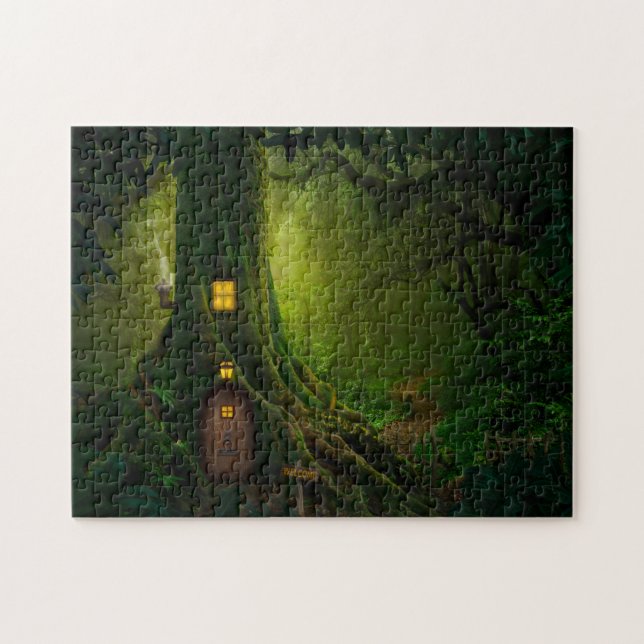 Enchanted Forest Tree house Jigsaw Puzzle (Horizontal)