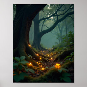 Enchanted Forest Tree Poster Design 