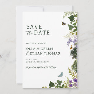 Enchanted Forest Vintage Woodland Wedding Save The Date
